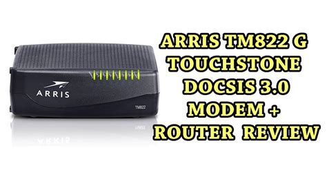 arris tm822 modem specifications